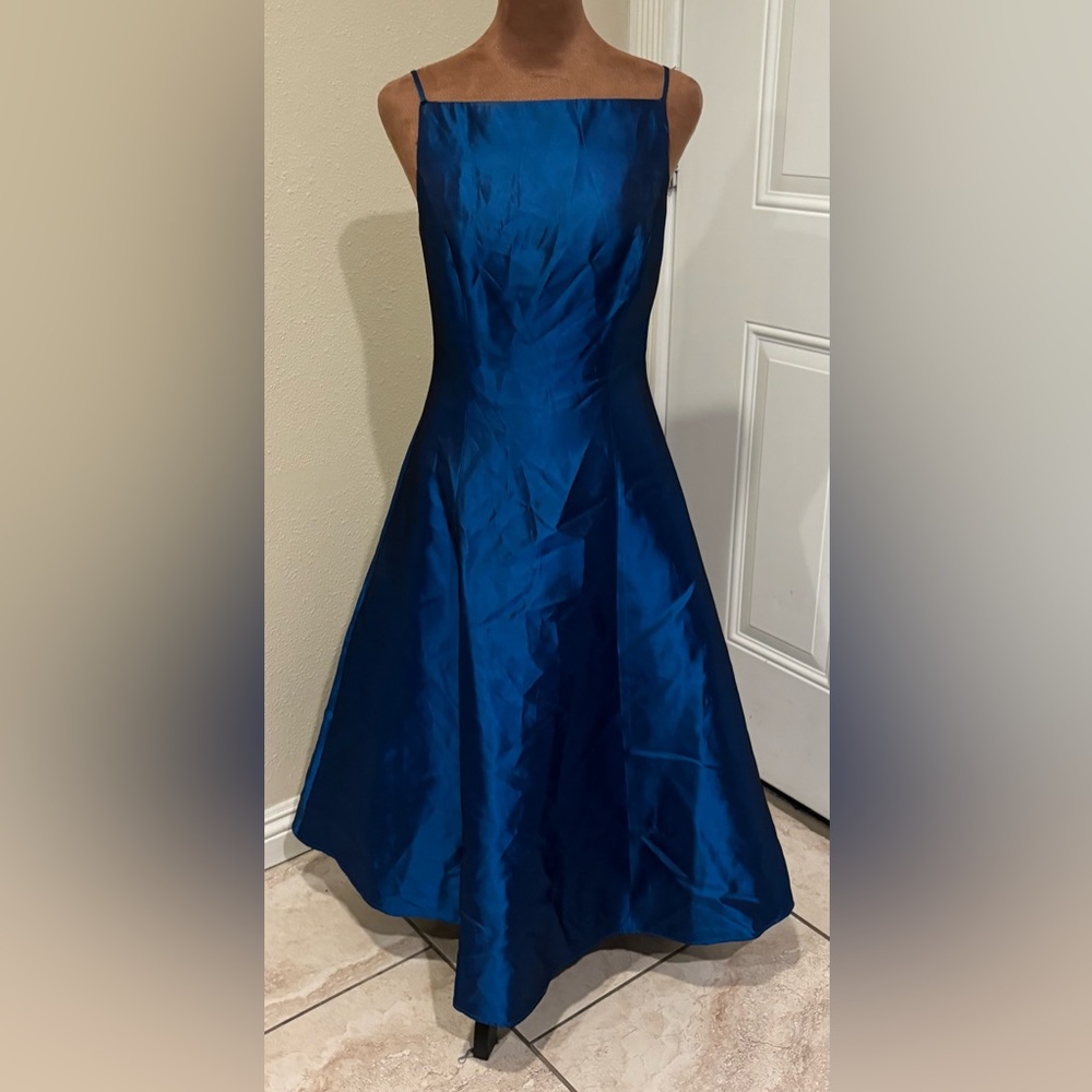 Faviana Strapless Blue Dress